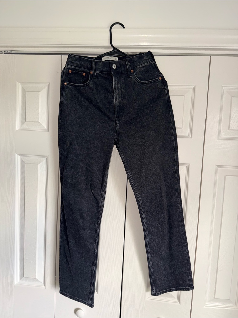 Abercrombie & Fitch Black Straight Leg Jeans